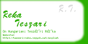reka teszari business card